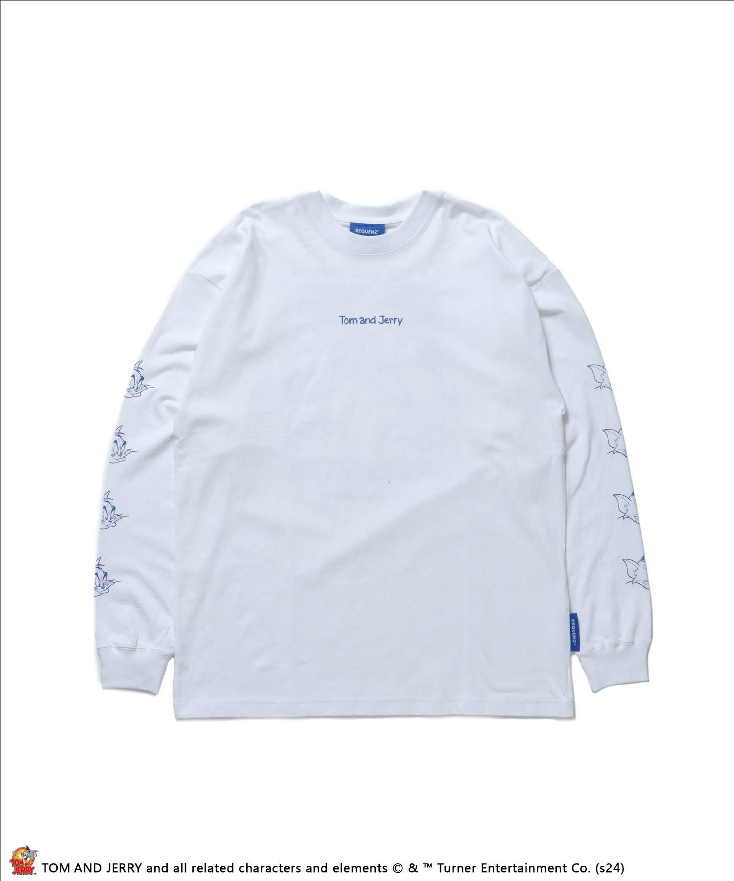 【SEQUENZ】TJ CHEESE TEE LAYERED / 半袖Tシャツ ロンT 2枚セット ワンポイント バックプリント モノトーン